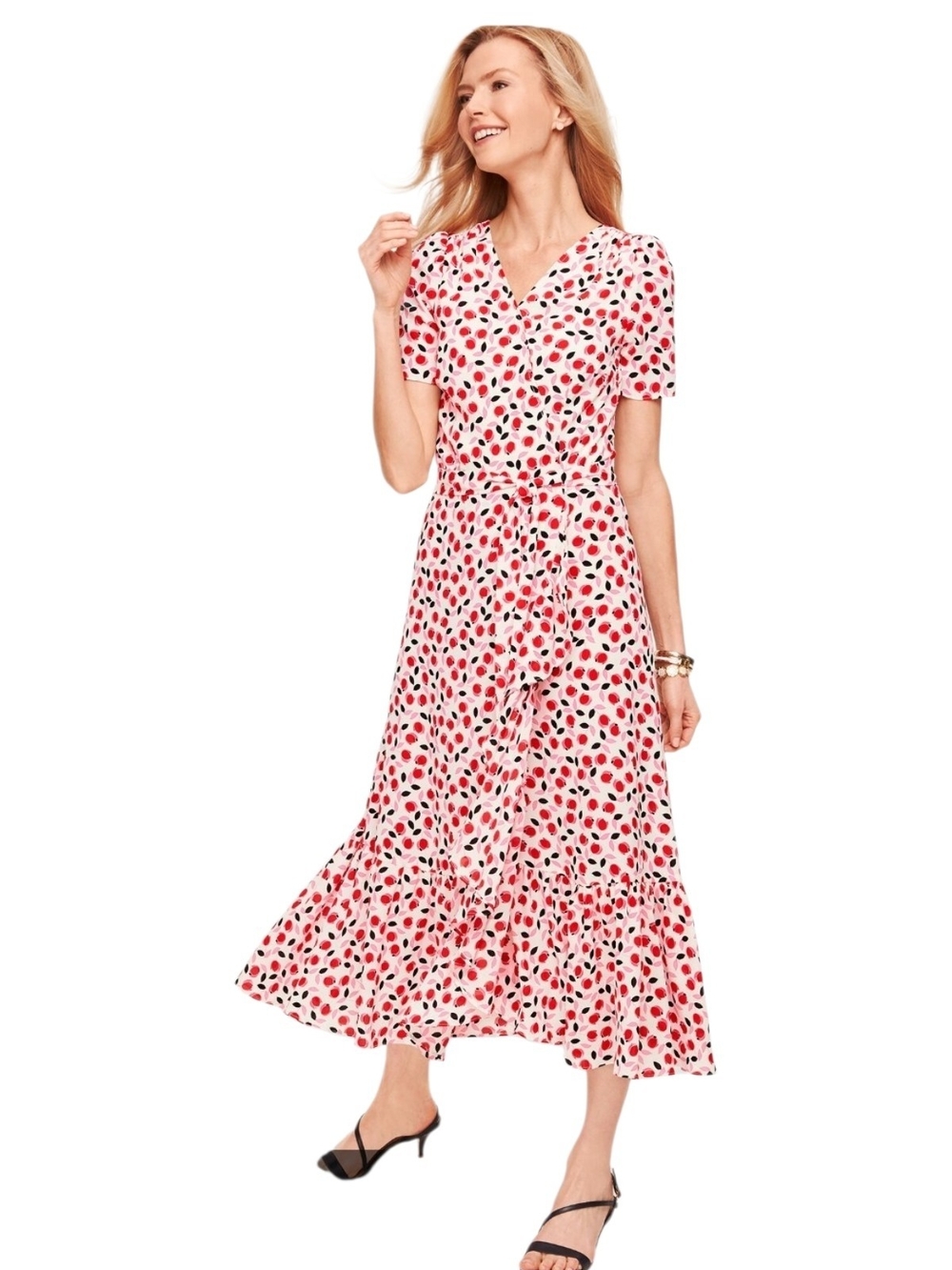 Talbots Cascade Wrap Dress - Floral